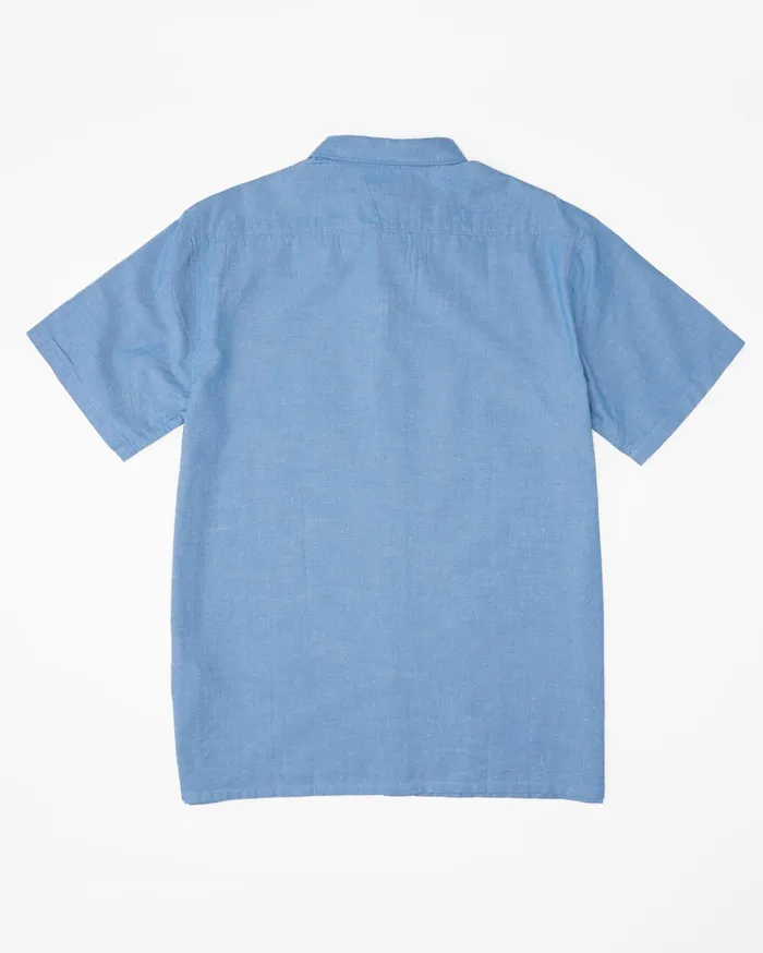 Billabong All Day Organic Short Sleeve Shirt Rinse Blue Men Shirts Billabong All Day Organic Short Sleeve Shirt Rinse Blue Men Shirts