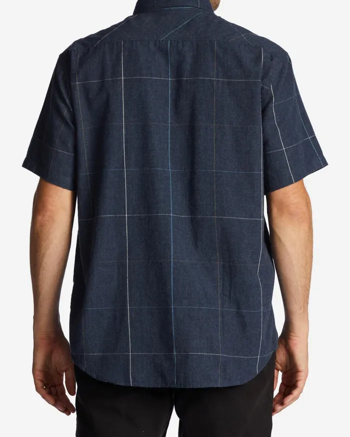 Billabong All Day Plaid Short Sleeve Shirt Navy Men Shirts Billabong All Day Plaid Short Sleeve Shirt Navy Men Shirts
