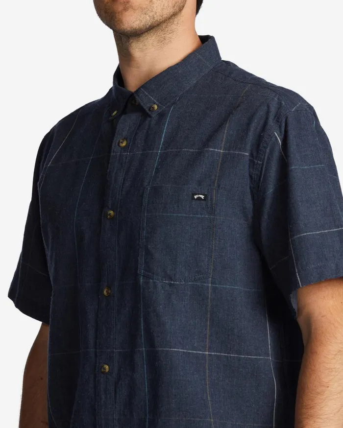 Billabong All Day Plaid Short Sleeve Shirt Navy Men Shirts Billabong All Day Plaid Short Sleeve Shirt Navy Men Shirts