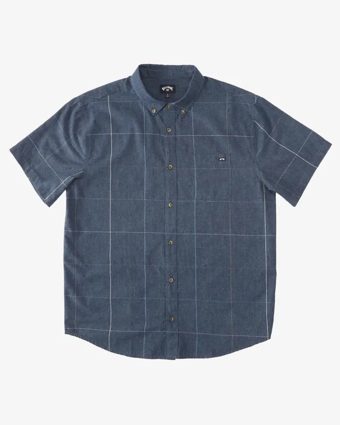 Billabong All Day Plaid Short Sleeve Shirt Navy Men Shirts Billabong All Day Plaid Short Sleeve Shirt Navy Men Shirts