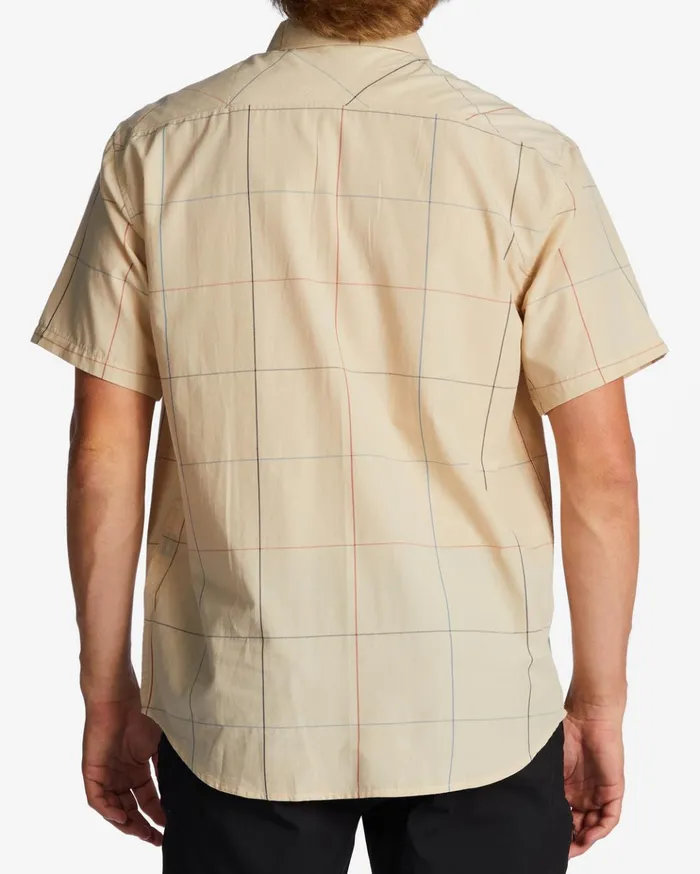 Billabong All Day Plaid Short Sleeve Shirt Sand Men Shirts Billabong All Day Plaid Short Sleeve Shirt Sand Men Shirts