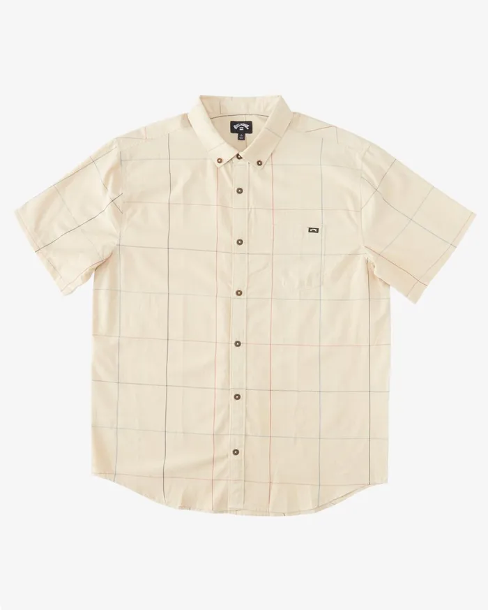 Billabong All Day Plaid Short Sleeve Shirt Sand Men Shirts Billabong All Day Plaid Short Sleeve Shirt Sand Men Shirts