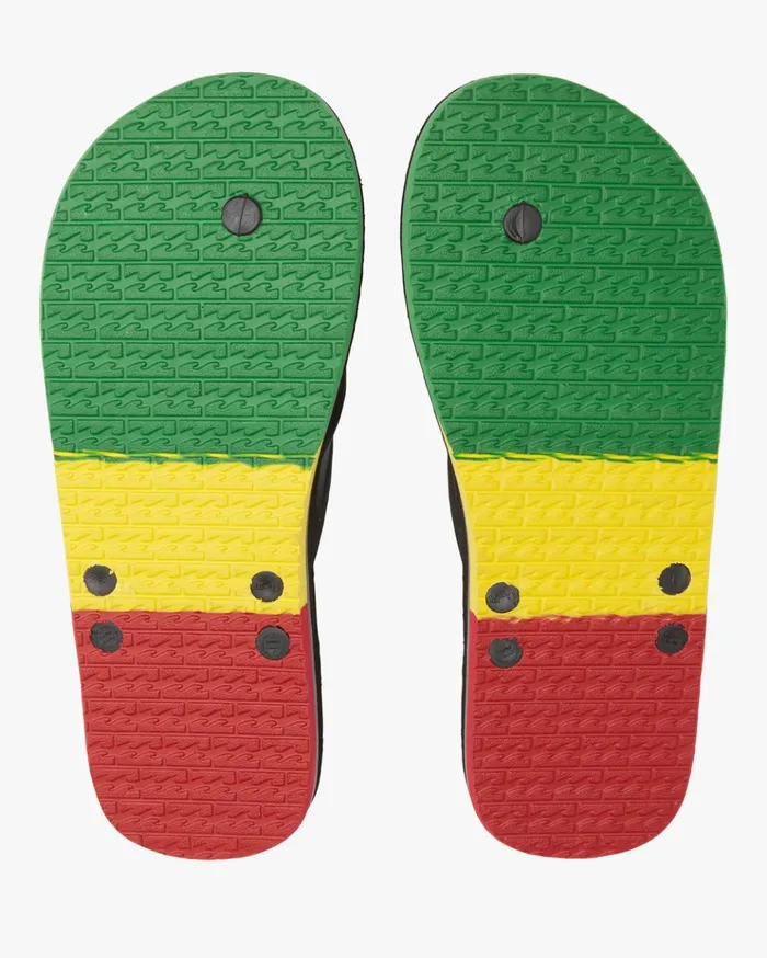 Billabong All Day Sandals Rasta Men Flip Flops Billabong All Day Sandals Rasta Men Flip Flops