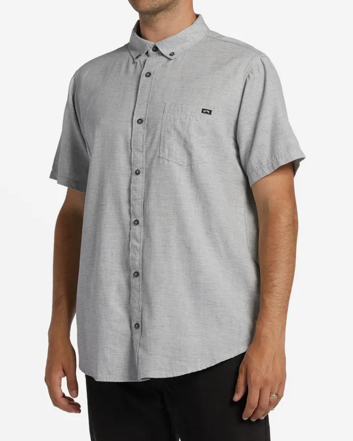 Billabong All Day Short Sleeve Shirt Light Grey Men Shirts Billabong All Day Short Sleeve Shirt Light Grey Men Shirts
