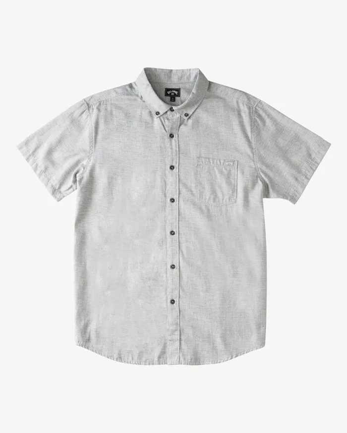 Billabong All Day Short Sleeve Shirt Light Grey Men Shirts Billabong All Day Short Sleeve Shirt Light Grey Men Shirts