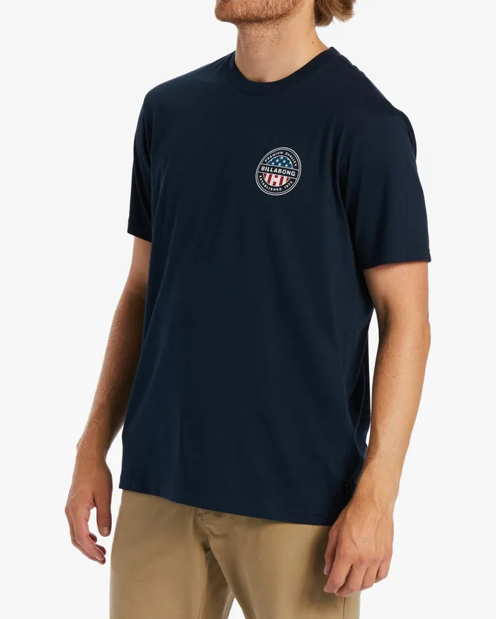 Billabong American Rotor TShirt Navy Men TShirts Billabong American Rotor TShirt Navy Men TShirts