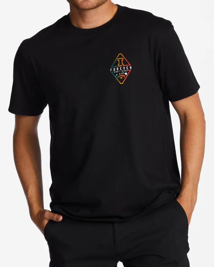 Billabong Andy Irons Diamond Short Sleeve TShirt Black Men TShirts