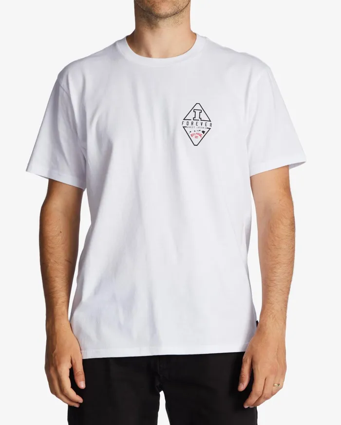 Billabong Andy Irons Diamond Short Sleeve TShirt White Men TShirts