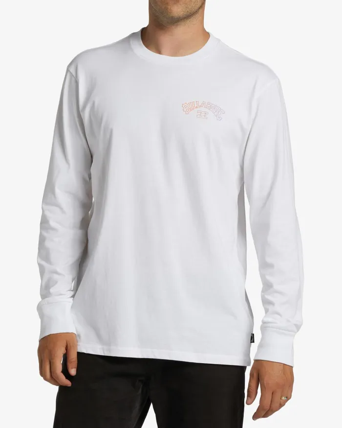 Billabong Arch Fill Long Sleeve TShirt White Men TShirts