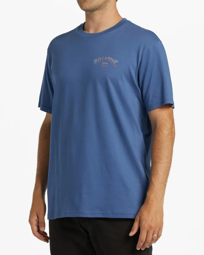 Billabong Arch Fill TShirt Dusty Blue Men TShirts Billabong Arch Fill TShirt Dusty Blue Men TShirts