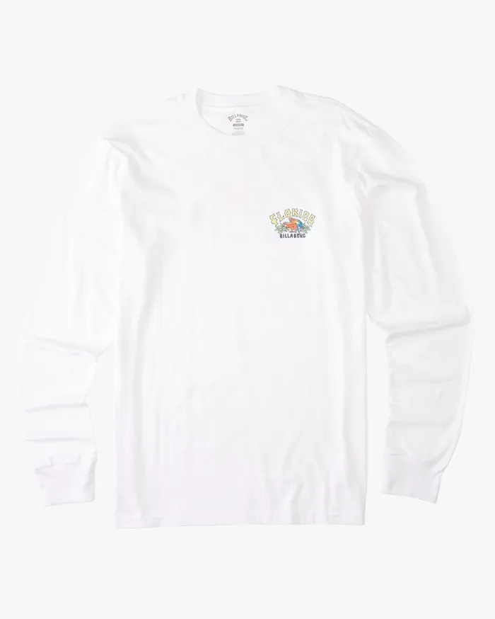 Billabong Arch Florida Long Sleeve TShirt White Men TShirts