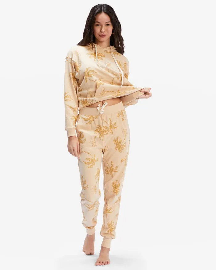 Billabong At Last Floral Sweatpants Raffia Women Pants