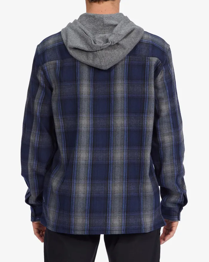 Billabong Baja Hooded Flannel Shirt Dark Blue Men Shirts Billabong Baja Hooded Flannel Shirt Dark Blue Men Shirts