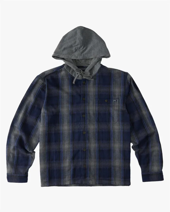 Billabong Baja Hooded Flannel Shirt Dark Blue Men Shirts Billabong Baja Hooded Flannel Shirt Dark Blue Men Shirts
