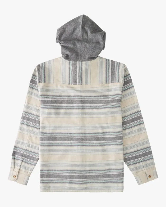 Billabong Baja Hooded Organic Flannel Shirt Chino Heather Men Shirts Billabong Baja Hooded Organic Flannel Shirt Chino Heather Men Shirts