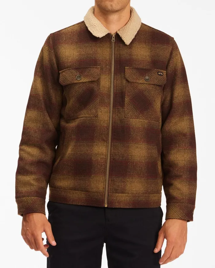 Billabong Barlow Sherpa Trucker Jacket Coffee Men Jackets