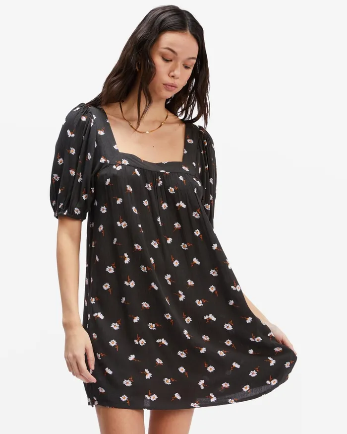 Billabong Bay Side Babydoll Dress Off Black Women Dresses Billabong Bay Side Babydoll Dress Off Black Women Dresses