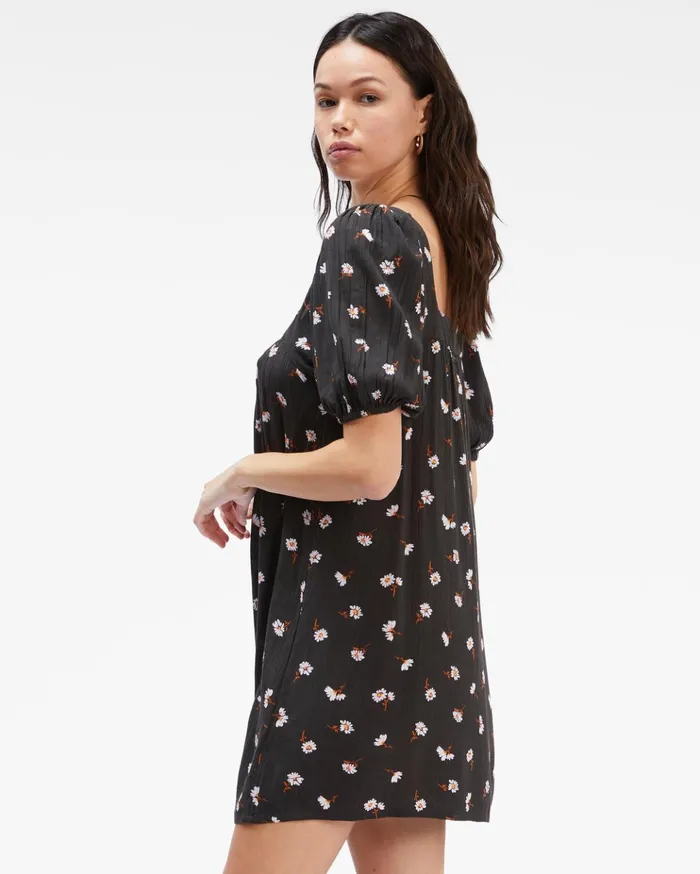 Billabong Bay Side Babydoll Dress Off Black Women Dresses Billabong Bay Side Babydoll Dress Off Black Women Dresses