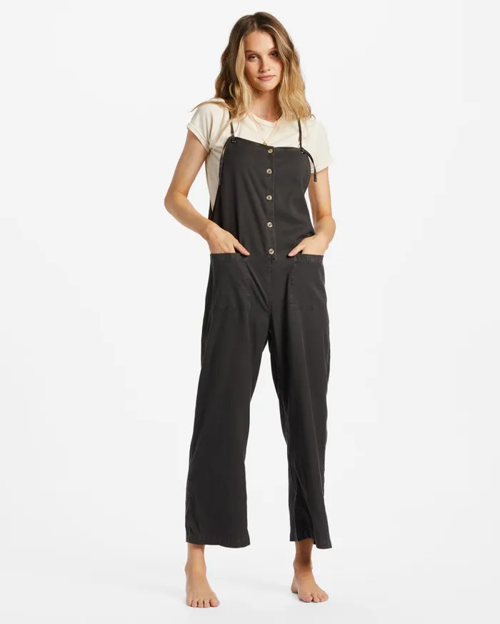 Billabong Beach Cruiser WideLeg Overalls Off Black 1 Women Rompers and Jumpsuits Billabong Beach Cruiser WideLeg Overalls Off Black 1 Women Rompers and Jumpsuits