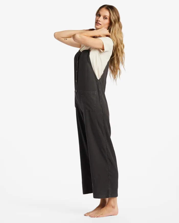 Billabong Beach Cruiser WideLeg Overalls Off Black 1 Women Rompers and Jumpsuits Billabong Beach Cruiser WideLeg Overalls Off Black 1 Women Rompers and Jumpsuits