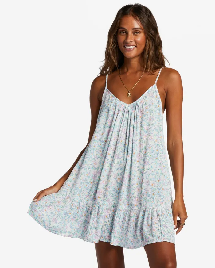 Billabong Beach Vibes Swim Cover Up Salt Crystal Women Dresses