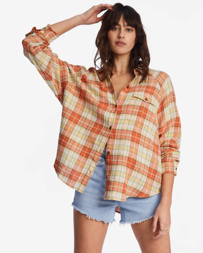 Billabong Best Time Long Sleeve Shirt Multi Women Tops