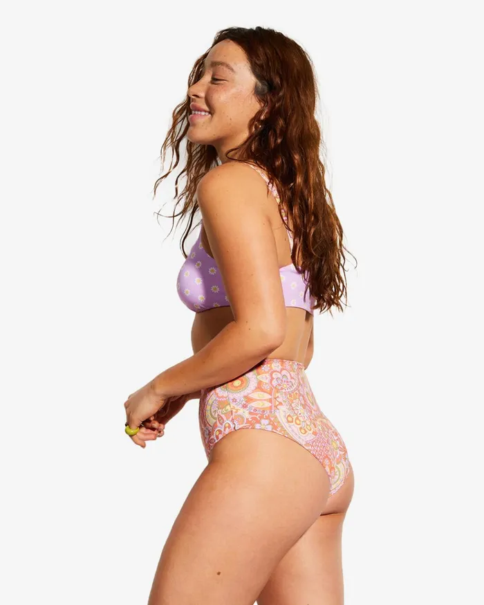 Billabong Billabong X Smiley Good Times Hi Retro Reversible High Leg Bikini Bottoms Multi Women Bikinis Billabong Billabong X Smiley Good Times Hi Retro Reversible High Leg Bikini Bottoms Multi Women Bikinis