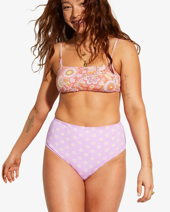 Billabong Billabong X Smiley Good Times Zoe Reversible Crop Bikini Top Multi Women Bikinis Billabong Billabong X Smiley Good Times Zoe Reversible Crop Bikini Top Multi Women Bikinis