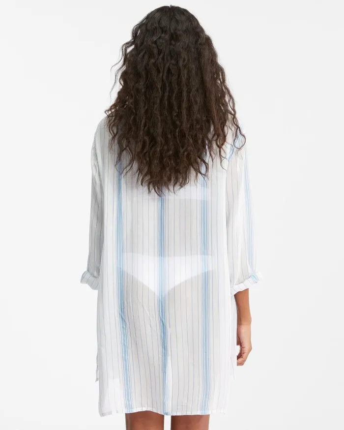 Billabong Blue Skies Mini Beach CoverUp Bliss Blue Women Dresses Billabong Blue Skies Mini Beach CoverUp Bliss Blue Women Dresses