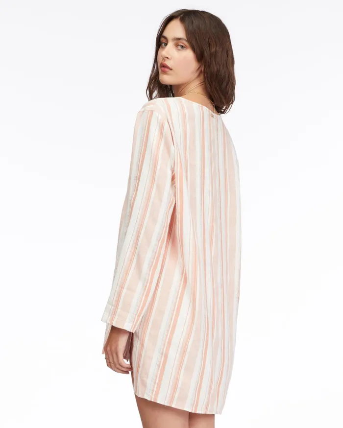 Billabong Blue Skies Mini Beach CoverUp Terracotta Women Dresses Billabong Blue Skies Mini Beach CoverUp Terracotta Women Dresses