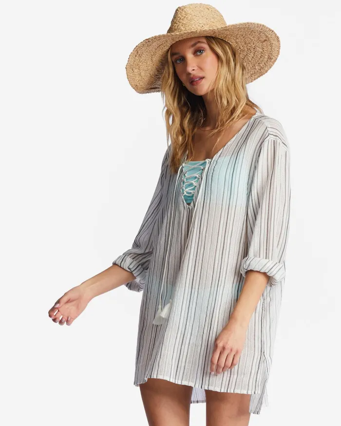 Billabong Blue Skies Swim Cover Up Multi Women Dresses Billabong Blue Skies Swim Cover Up Multi Women Dresses
