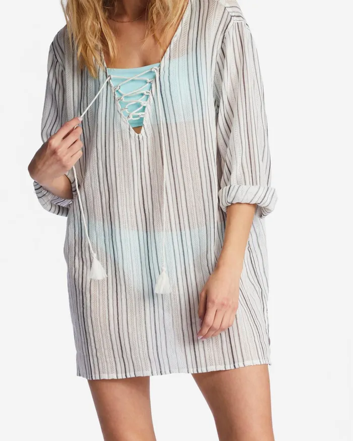 Billabong Blue Skies Swim Cover Up Multi Women Dresses Billabong Blue Skies Swim Cover Up Multi Women Dresses