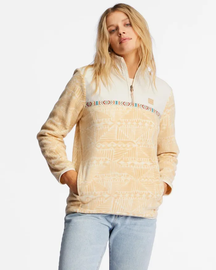 Billabong Boundary Lite Mock Neck Sweatshirt Desert Sand Women Hoodies and Fleece Billabong Boundary Lite Mock Neck Sweatshirt Desert Sand Women Hoodies and Fleece