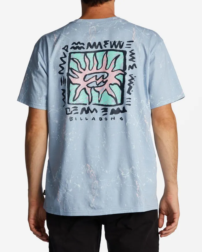Billabong Boxed In TShirt Washed Blue Men TShirts Billabong Boxed In TShirt Washed Blue Men TShirts