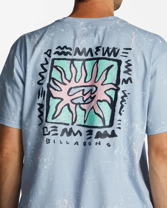 Billabong Boxed In TShirt Washed Blue Men TShirts Billabong Boxed In TShirt Washed Blue Men TShirts