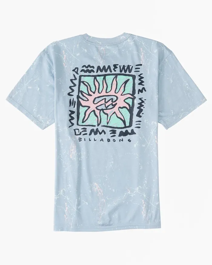 Billabong Boxed In TShirt Washed Blue Men TShirts Billabong Boxed In TShirt Washed Blue Men TShirts