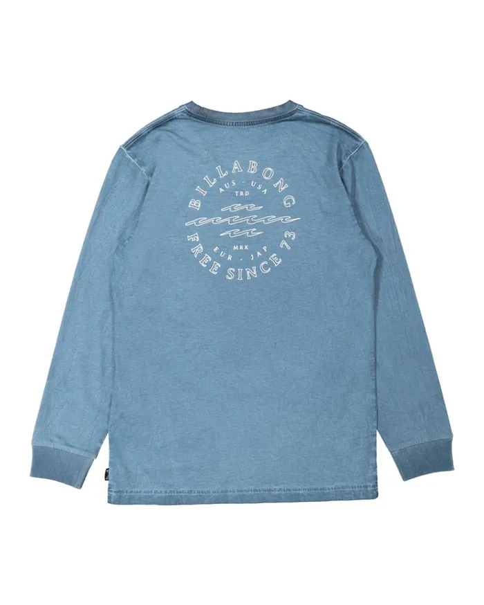 Billabong Boy039s Big Wave Dan Long Sleeve TShirt Smoke Blue Kids Boys039 Tees Billabong Boy039s Big Wave Dan Long Sleeve TShirt Smoke Blue Kids Boys039 Tees