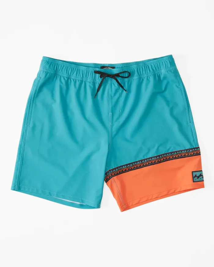 Billabong Burleigh Layback 17quot Boardshorts Aqua Men Elastic Waist Boardshorts Billabong Burleigh Layback 17quot Boardshorts Aqua Men Elastic Waist Boardshorts