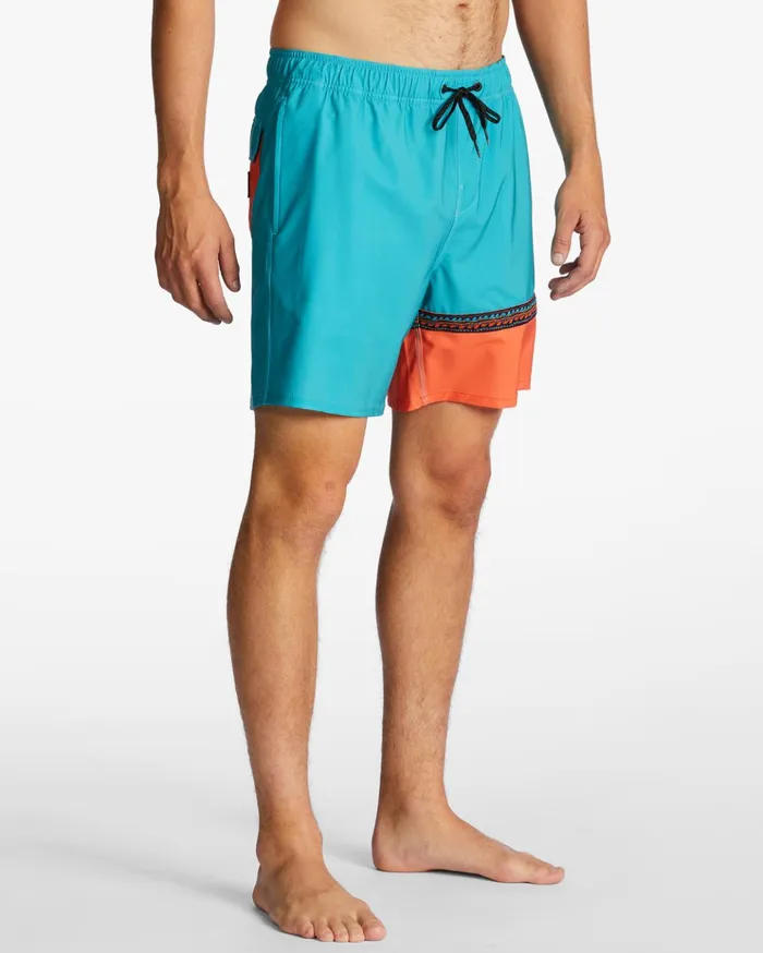 Billabong Burleigh Layback 17quot Boardshorts Aqua Men Elastic Waist Boardshorts Billabong Burleigh Layback 17quot Boardshorts Aqua Men Elastic Waist Boardshorts