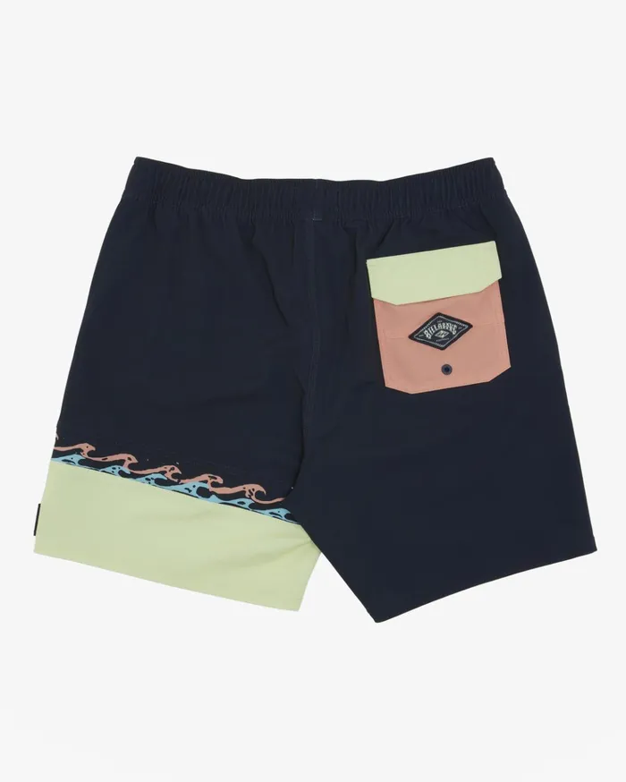 Billabong Burleigh Layback 17quot Boardshorts Navy Men Elastic Waist Boardshorts Billabong Burleigh Layback 17quot Boardshorts Navy Men Elastic Waist Boardshorts