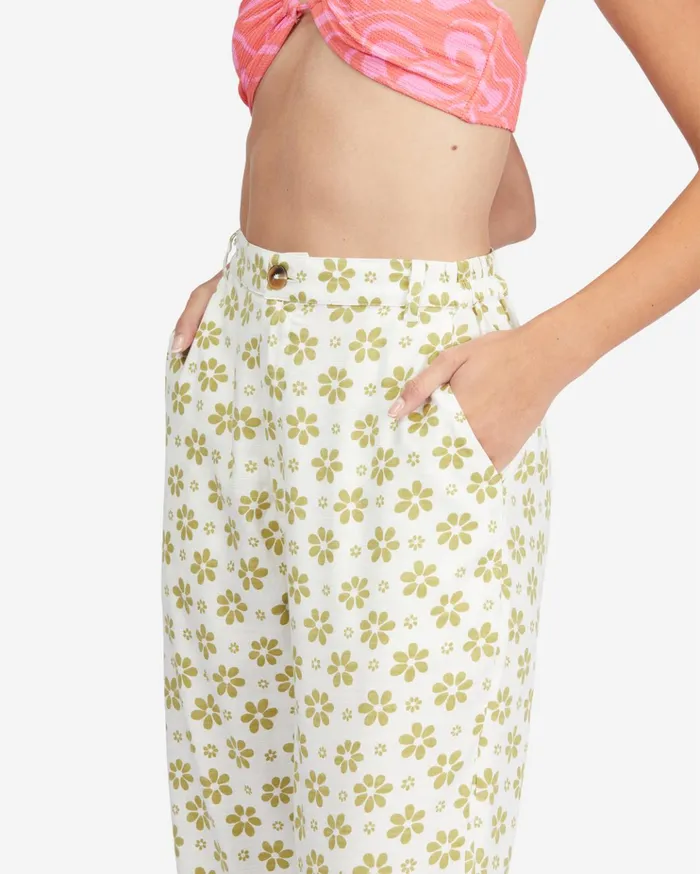 Billabong By The Bay Cropped Pants Salt Crystal Women Pants Billabong By The Bay Cropped Pants Salt Crystal Women Pants