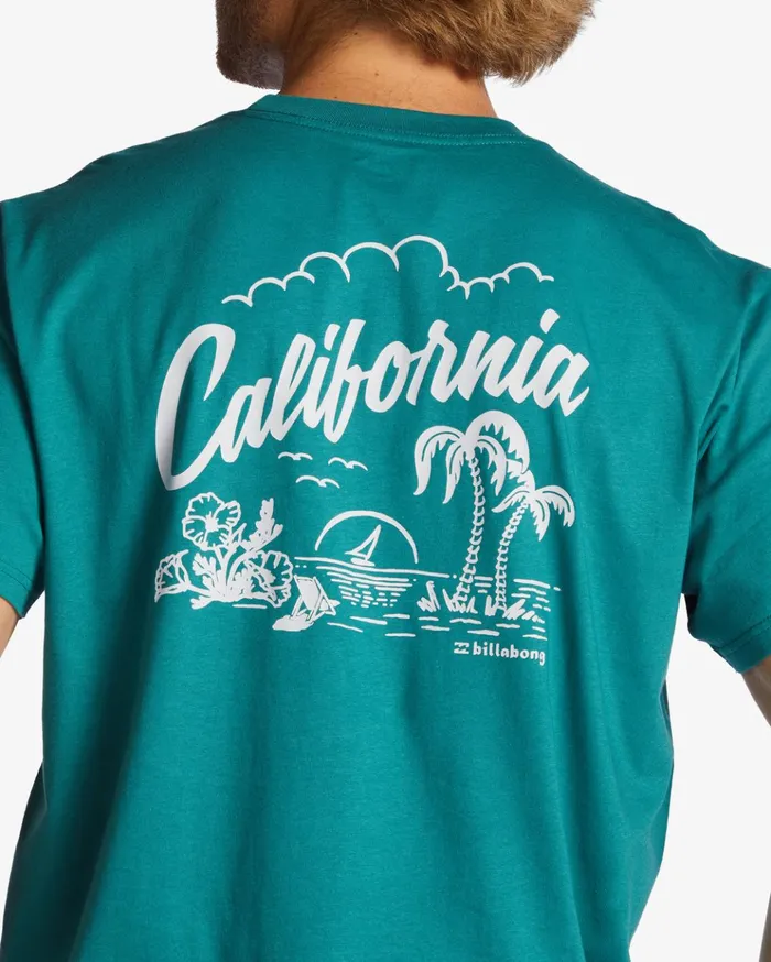 Billabong CA Greeter TShirt Teal Men TShirts Billabong CA Greeter TShirt Teal Men TShirts