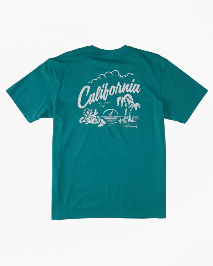 Billabong CA Greeter TShirt Teal Men TShirts Billabong CA Greeter TShirt Teal Men TShirts