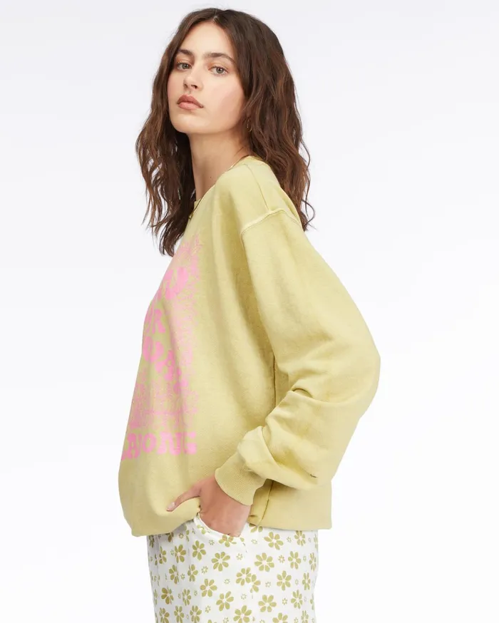 Billabong Chasing The Moon Crewneck Sweatshirt Kiwi Women Hoodies and Fleece Billabong Chasing The Moon Crewneck Sweatshirt Kiwi Women Hoodies and Fleece