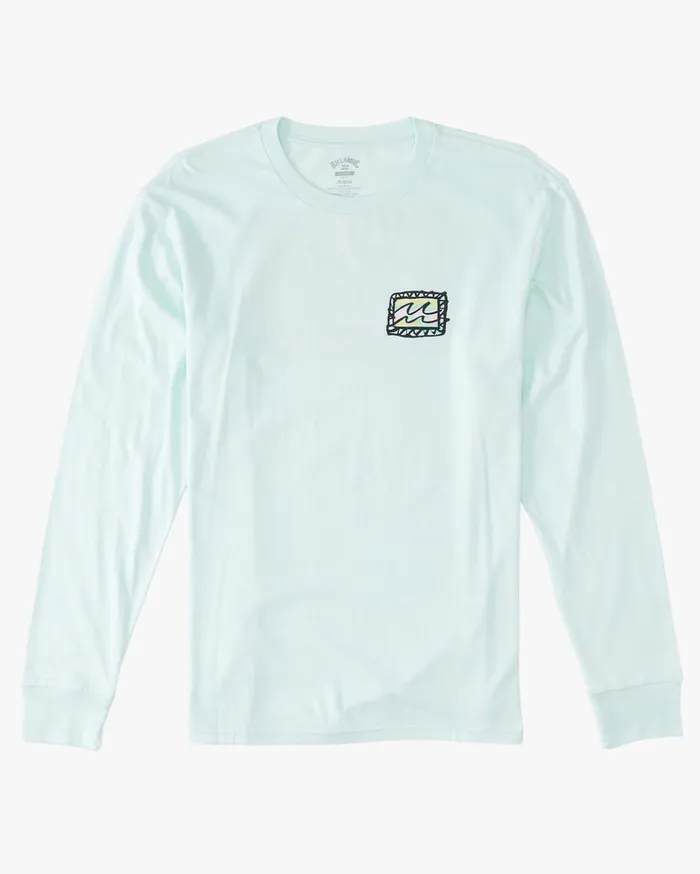 Billabong Crayon Wave Long Sleeve TShirt Seaglass Men TShirts Billabong Crayon Wave Long Sleeve TShirt Seaglass Men TShirts