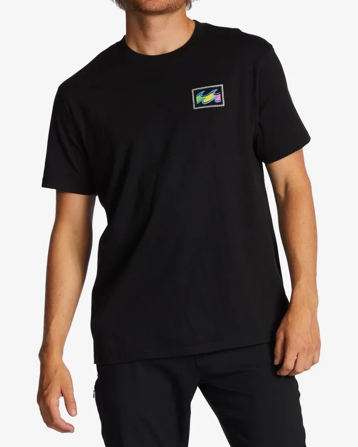 Billabong Crayon Wave TShirt Black Men TShirts