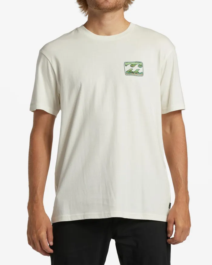 Billabong Crayon Wave TShirt Off White Men TShirts