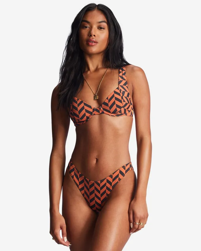 Billabong Cross Step Emma Underwired Bikini Top Brick Women Bikinis