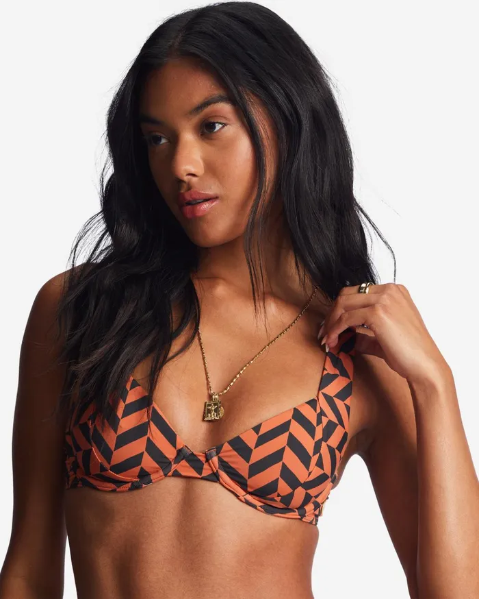 Billabong Cross Step Emma Underwired Bikini Top Brick Women Bikinis Billabong Cross Step Emma Underwired Bikini Top Brick Women Bikinis