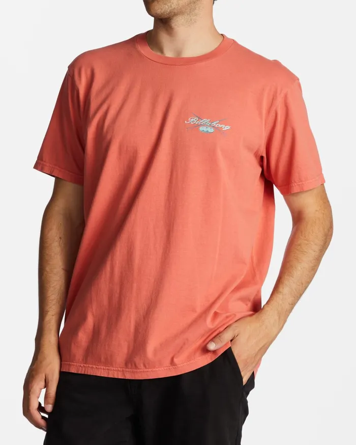 Billabong Crossboards TShirt Dark Coral Men TShirts